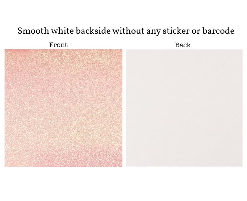 Crafasso 12" x 12" 300gms Heavy & Premium Glitter cardstock, 15 Sheets, Light Pink - Image 2